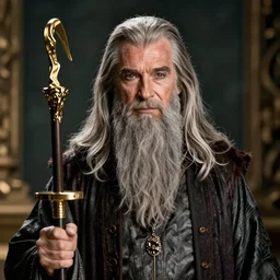 A still of Sean Connery as Gandalf. Extremely detailed. Beautiful. 4K. Award winning.