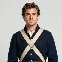 orlando bloom as a continental soldier, revolutionary war, digital art by eugene de blaas and ross tran, vibrant color scheme, highly detailed, in the style of romanticism, cinematic, artstation, greg rutkowski