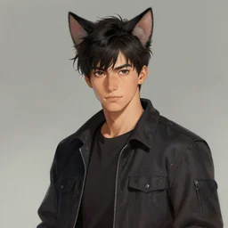 character art by mike deodato, man with cat ears, absolute chad