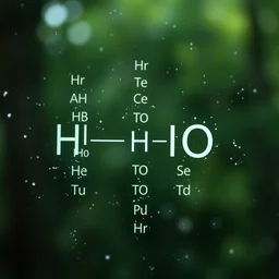 chemical formula links, hexagram, floating