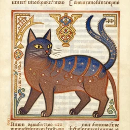 mozarbic art of cats, illustration from a mozarabic bible, 1 0 th century leon.