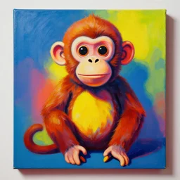 a beautiful painting lovely toy monkey, by kusama yayoi award - winning art, andy warhol color, dramatic light, octane render, color screen printing