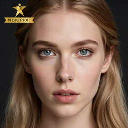 beautiful nordic queen, eye contact ,highly detailed, 4k, HDR, smooth, sharp focus, hyper realistic, high resolution, award-winning photo
