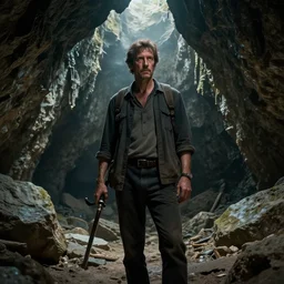 father time in the infinity cave, irresistible, artstation, professional, realistic, cinematic, establishing shot