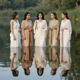 reflection of the virtue of the beautiful young pious women on the lake of Lethe