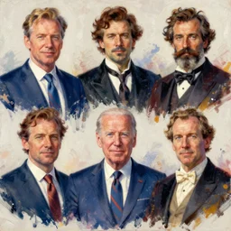 joe biden as james bond, ilya kuvshinov, john singer sargent, jasper johns, digital art illustration, impressionist oil painting, trending on artstation, intricate