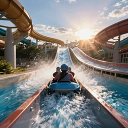 first person perspective of a water slide