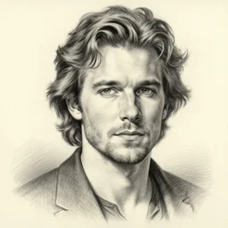 a hyper detailed pencil drawing of jensen ackles, portrait, 8 k, greg rutkowski, volumetric lighting, octane render, alphonse mucha