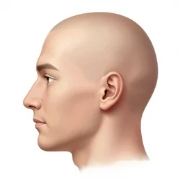 medical illustration of a human head