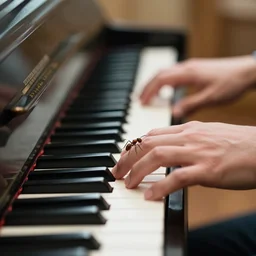 ant plays piano