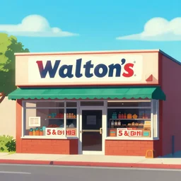 Walton's five and dime, digital art
