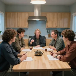 an intergalactic communication session in the kitchen in these psych classes