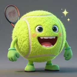 a tennis ball monster ,tennis ball, 1920, digital art, fantasy, magic, trending on artstation, ultra detailed, professional illustration by Basil Gogos