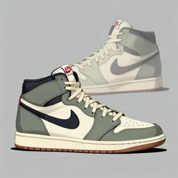 nike high top sneakers concept art, shoes designed by studio ghibli