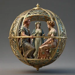 the orb of eternity, art nouveau, by cornelis de heem and ( ( ( ( ( ( john william waterhouse ) ) ) ) ) ) and ( ( ( lisa frank ) ) ), 8 k, octane render, 3 d render