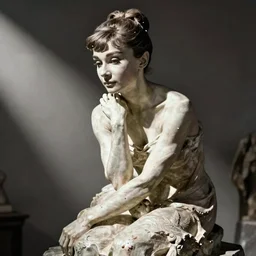 audrey hepburn art by auguste rodin