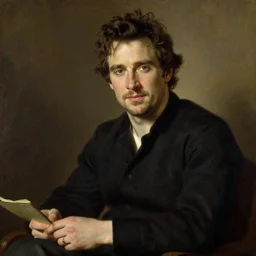 herry cavill, attractive male, painting by carl larsson