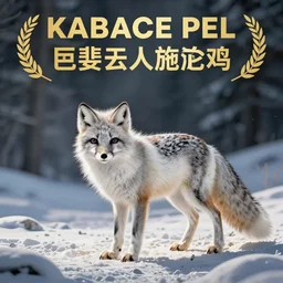 The successful hunt of the last arctic fox, epic digital art