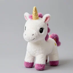 a happy unicorn, plush doll, 8 k