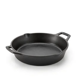 modular cast iron skillet, 8k product photo, isolated on a pure white background, centered, entire object in frame, sharp focus, soft studio lighting