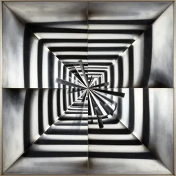 trippy optical illusion by victor vasarely, dan mumford, op art, illusion, metal shaded