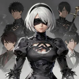 kate beckinsale as nier automata b 2, blindfolded, portrait shinkai makoto studio ghibli studio key hideaki anno sakimichan stanley artgerm lau rossdraws james jean marc simonetti elegant highly detailed digital painting artstation pixiv