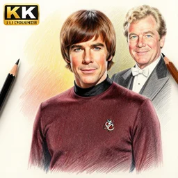 : ZACHARY QUINTO SPOCK fanart + 70s COLORED PENCIL + art by J.C. LEYENDECKER + 4K UHD IMAGE + STUNNING QUALITY + CRAYON TEXTURE