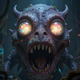 ultra-realistic ultra-detailed giant terrifying bioluminescent creature, beautiful light big eyes, big mouth, in the backrooms, soft lighting, octane rendering, unreal engine render, ultra detailed cinematic