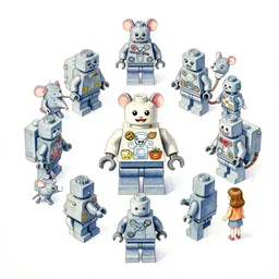 cute and funny, lego robots, ratfink style by ed roth, centered award winning watercolor pen illustration, isometric illustration by chihiro iwasaki, edited by range murata, tiny details by artgerm and watercolor girl, symmetrically isometrically centered