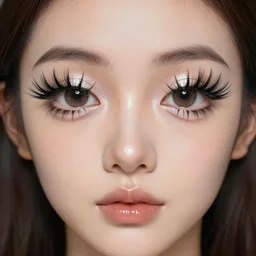 A fish wearing fake eyelashes, digital art, photorealistic