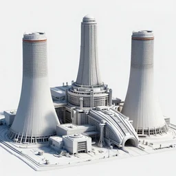 3 d sculpt of massive power station complex scifi digital movie camera brutalist industrial military building facade, halo, star wars, ilm, star citizen halo, mass effect, high tech industrial, artstation unreal