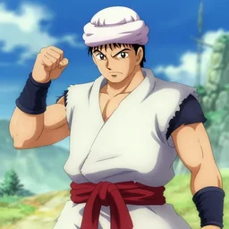 sangoku fighting ossama bin laden, sharp focus