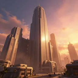 a Half life 2 level, from the 2004 PC game Half life, brutalist architecture, stunning volumetric light, sunset, stunning skies, majestic landscape, trending on Artstation, 8k, photorealistic, hyper detailed, unreal engine 5, IMAX quality, cinematic, epic lighting, in the style of Viktor Antonov