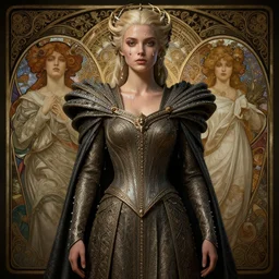 emanuelle beart, traditional clothing, fame of thrones, fibonacci, sweat drops, intricate fashion clothing, insane, intricate, highly detailed, surrealistic, digital painting, artstation, concept art, smooth, sharp focus, illustration, unreal engine 5, 8 k, art by artgerm and greg rutkowski and alphonse mucha