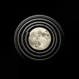 logo of circular maze made of moons. ultra resolution. high definition. trending on artstation.