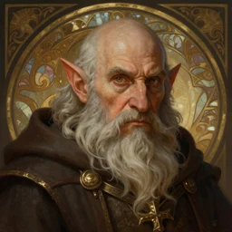 a highly detailed fantasy portrait of a dwarf warpriest with piercing eyes, deviantart, rpg portrait, dnd portrait, art by artgerm and frank frazetta and alex horley and alphonse mucha