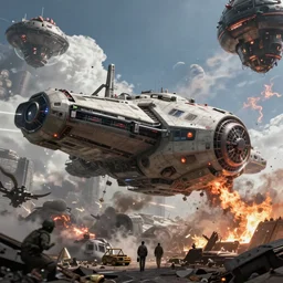 an epic 3 d mattepainting and photobash of a epic massive cyberpunk spaceship alien civilization futuristic hyper - realist post apocalypse nuclear war daylight interstellar scifi blockbuster cg vfx concept art riot cinematic bio hazard soviet by zdislaw beksinski and fvckrender and visualdon trending on cgsociety unreal engine 5