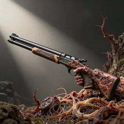 cthulhu rifle gun, flesh