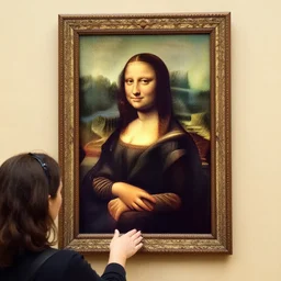a terrible restoration attempt on the mona lisa by by cecilia gimenez