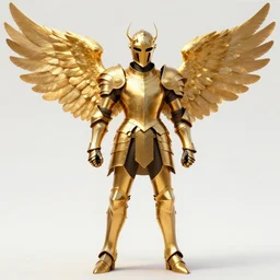 knight in golden shiny armor with wings concept art by Daniel Dociu trending on artstation