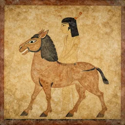 an ancient sumerian painting of lain iwakura