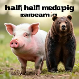 “photograph of a half man, half pig, half bear, manbearpig”