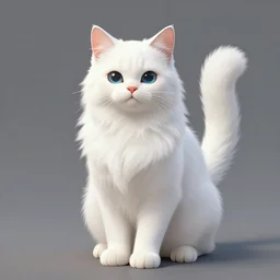 anthropomorphic cat, cat furry, cat fursona, full body, furry art, white fur, digital painting.