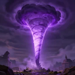 purple tornado, anime style, artstation, unreal engine 5