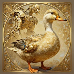 a duck! horizon zero dawn machine, intricate, elegant, highly detailed, ray tracing, digital painting, artstation, concept art, smooth, sharp focus, illustration, art by artgerm and greg rutkowski and alphonse mucha, 8 k