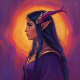 side profile centered painted portrait, maya ali wind sorcerer, gloomhaven, aesthetic octane render, gaudy colors, matte painting concept art, by jesper ejsing, by rhads and makoto shinkai and lois van baarle and ilya kuvshinov and rossdraws
