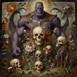 the platonic ideal of flowers, rotting, insects and praying of mdma cletus kasady ultimate carnage thanos dementor wild hunt doctor manhattan chtulu nazgul mandelbulb davinci, d & d, fantasy, ego death, detailed, intricate, hyperrealism, intense, scary, decay, art by artgerm and greg rutkowski and alphonse mucha and giuseppe arcimboldo
