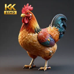 ultra realistic super complected robot chicken, 4 k uhd, unreal engine 5