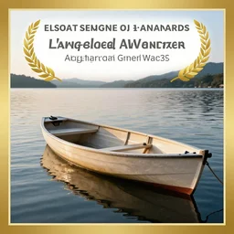 photo of small row boat on a lake, landscape, beautiful, elegant, award winning photograph, highly detailed, high resolution photo, trending on artstation,
