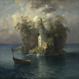 A highly detailed liminal space by Ivan Aivazovsky